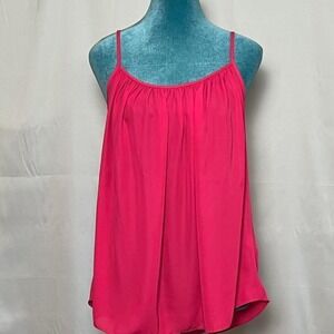 Barbiecore Flowy Cami Top Amanda Uprichard Hot Pink